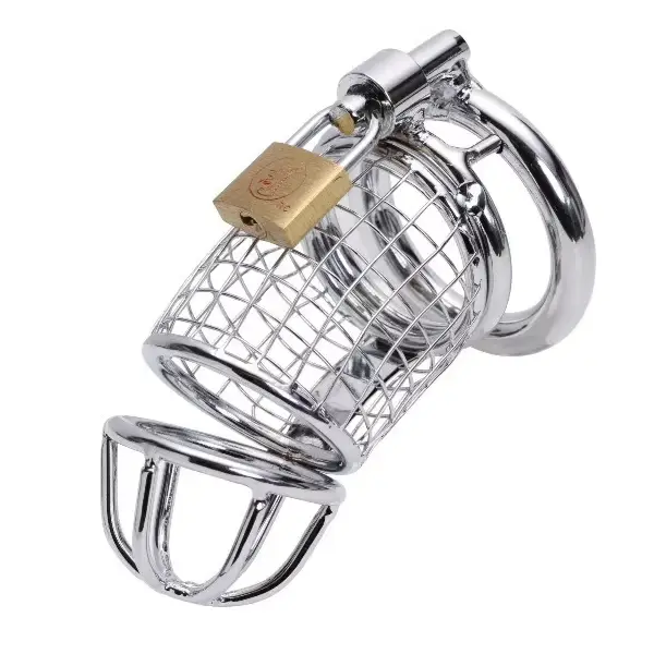 Men Chastity Lock Pants Stainless Steel